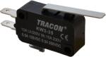 TRACON Helyzetkapcsoló, mikro, rugószáras, 1xCO 10A/230VAC, 0, 3A/250VDC, 28mm, 4, 8x0, 5 mm, IP00 (KW3-35) (KW3-35)