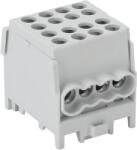 Tracon Főáramköri leágazó kapocs, sínre szerelhető, szürke, 2.5-25mm2, max. 1000VAC/DC, max. 101A (FLECU-25-16-4) (FLECU-25-16-4)
