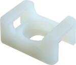 TRACON Csavarozható, 2oldalt fűzhető kábelkötegelő talp, natúr, 23×16mm, d=6, 3mm, PA6.6 (CSTALP-2) (CSTALP-2)
