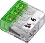 Tracon Csavar nélküli vezetékösszekötő, nyitható átlátszó, 0, 2-2, 5mm2, 24A, 450VAC 3P (RVONK3) (RVONK3)