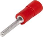 Tracon Szigetelt csapos saru, ónozott elektrolitréz, piros, 1, 5mm2, (l1=12mm, d1=1, 8mm), PVC (PCS) (PCS)