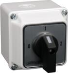 TRACON Tokozott választókapcsoló, 0-1-2, 400V, 50Hz, 20A, 2x3P, 5, 5kW, 48x48mm, 90°, IP44 (TKB-209/3T) (TKB-209/3T)