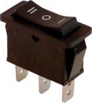 Tracon Készülékkapcsoló, háromállású, fekete (I-0-II felirat), 16(6)A, 250V AC (TES-12) (TES-12)