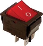 Tracon Készülékkapcs. , BE-KI, 2-pólus, piros, 0-I felirat, világító, 16(6)A, 250V AC (TES-42) (TES-42)