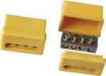Tracon Szigetelt csavaros vezetékösszekötő, sárga ház, 4x(1, 5-4mm2), 450VAC, max. 40A (TRK4) (TRK4)