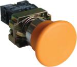 Tracon Tokozott gombafejű nyomógomb, fémalapra szerelt, sárga, 1×NO, 3A/400V AC, IP44, d=40mm (NYGBC51ST) (NYGBC51ST)