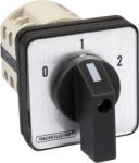 TRACON Választókapcsoló, 0-1-2, 400V, 50Hz, 32A, 2x3P, 11kW, 64x64mm, 60° (TKB-326/3) (TKB-326/3)