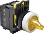 Tracon Világítókaros kapcsoló, sárga, LED, kétállású, rugóvissza, 1×NO+1×NC, 5A/230V AC-15, IP65, LED 230V AC/DC (NYK3-SL24Y) (NYK3-SL24Y)