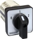TRACON Választókapcsoló, 0-1-2, 400V, 50Hz, 25A, 2×4P, 7, 5kW, 48×48mm, 60° (TKB-256/4) (TKB-256/4)