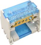 Tracon Moduláris elosztóblokk nyitható fedéllel, 1x25(25)mm2 / 3x10(6)mm2, 3x16(10)mm2, 500VAC/DC, 100A (FLSO25-2P7) (FLSO25-2P7)