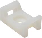 TRACON Csavarozható, 2oldalt fűzhetőkábelkötegelő talp, natúr, 22x15mm, d=4, 4mm, PA6.6 (CSTALP-5) (CSTALP-5)