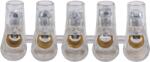 Tracon Csavaros csatlakozó, átlátszó házzal, 5 tagú, 1 csavar, 5x6mm2, 450VAC (TBT-6) (TBT-6)