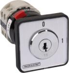 TRACON Főkapcsoló, kulcsos, BE-KI (Kulcs 0-állásban vehető ki), 400V, 50Hz, 25A, 4P, 7, 5kW, 48x48mm (TKFK-25) (25)