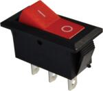 Tracon Készülékkapcsoló, váltó, piros (0-I felirat), 16(6)A, 250V AC (TES-22) (TES-22)
