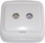 TRACON Falon kívüli TV és FM csatlakozó (tapétakapcsoló), 9, 5mm (TTK-32) (TTK-32)