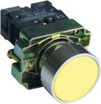 Tracon Egyszerű nyomógomb, fémalapra szerelt, sárga, 1×NO, 3A/240V AC, IP42 (NYGBA51S) (NYGBA51S)