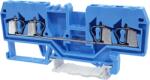 Tracon Nullavezető ipari sorozatkapocs, rugós, sínre, kék, 800V 20A 0.08-2.5 mm2 4P (TSKC2, 5/4-K) (TSKC2,5/4-K)