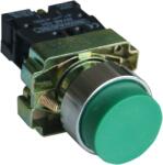Tracon Kiálló nyomógomb, fémalapra szerelt, zöld, 1×NO, 3A/240V AC, IP42 (NYGBL31Z) (NYGBL31Z)