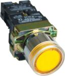 Tracon Tok. világító nyomógomb, fémalap, sárga, glim, izzó nélkül, 1×NO, 3A/400V AC, 230V, IP44 (NYGBW33ST) (NYGBW33ST)
