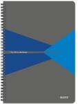 Leitz Spirálfüzet, A4, vonalas, 90 lap, laminált karton borító, LEITZ "Office", szürke-kék (E46480035) - tonerprint