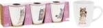 Gastro Cană cu mâner Pisici, set de 3 bucăți, ceramică, capacitate: 0, 22 litri, înălțime: 91 mm
