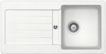 SCHOCK Typos D-100S konyhai mosogatótálca Cristalite Alpina 860 x 435 mm, gránit kompozit, megfordítható, hagyományos beépítés, fehér, beépíthető (6426282107697)