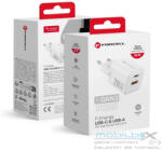 Forcell F-ENERGY Mini GaN III VT-35A travel charger with 1 x Type C + 1x USB A sockets, PD QC4.0 20W white