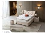 ABC Bedding Luxury kárpitozott ágyneműtartós ágy matraccal 200x200
