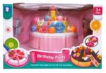 Creative Tort de jucarie pentru copii 3 ani+, cu felii si lumanari, reutilizabil, multicolor (TOYS-LKE12E) Bucatarie copii