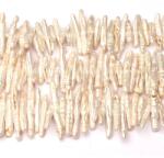  Perle de Cultura Albe Biwa - 20-40 x 4-7 mm - Piatra Eleganței Divine - Margele Pentru Bijuterii
