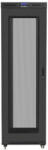 Lanberg FF01-8242-23BL 19" 42U SZÉL: 800mm MÉLY: 1200mm MAG: 2127mm lapraszerelt LCD hálós fémajtós fekete rack szekrény - 3bnetwork