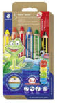 STAEDTLER Színes ceruza készlet, grafitceruzával, hegyezővel, jumbo, STAEDTLER "Noris® junior 140", 5+1 szín (140 C6P1)