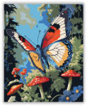  Jewel-Toned Pillangó Piros Gombán - számfestő készlet