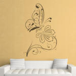 4 Decor Sticker Floarea si fluturasul 2 - beestick-deco - 91,00 RON