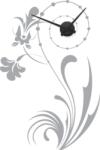 4 Decor Sticker Ceas de perete Floral