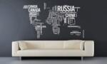 4 Decor Sticker Harta lumii - beestick-deco - 217,99 RON