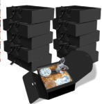  Cutie cadou neagra / alba cu fundita 27*20*8 cm (GB27208C)