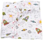 Confort Family Cearsaf patut 120x60 cm bumbac 100% model rachete (CFAM3347) Lenjerii de pat bebelusi‎, patura bebelusi