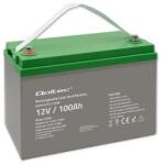 Qoltec AGM akkumulátor | 12V | 100Ah | 28, 1kg | Karbantartásmentes | Erős | Hosszú élettartam | UPS-hez, lakóautóhoz, hajóhoz, fűtőtesthez (53038)