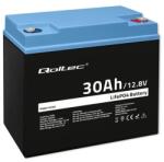 Qoltec LiFePO4 lítium-vas-foszfát akkumulátor | 12.8V | 30Ah | 384Wh | BMS (53703)