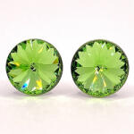  Kristály fülbevaló peridot rivoli 8 mm (100126)