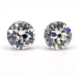  Kristály fülbevaló crystal színű chaton 8 mm (300304)