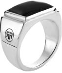 Rebel&Rose Időtlen ezüst gyűrű Square Onyx Lowneck RR-RG030-S 63 mm