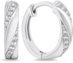 Brilio Silver Csillogó ezüst karika fülbevaló színtiszta cirkónium kövekkel EA689W