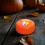 Family Halloween-i LED hangulatvilágítás - 4 színű LED - 2 x AAA - narancs - 77 x 35 mm (58177)