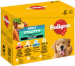 PEDIGREE 12x85g Pedigree Adult Vitality+ szószban frissentartó tasakok nedves kutyatáp (4 fajta)