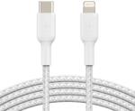 Belkin Cablu Date Belkin Boost Charge Lightning TO USB-C Braided 2m Alb (BEL-0238)