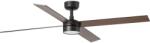 Faro Barcelona Ventilator LED dimabil FARO 34356WT-1TW RUDDER L 18W/230V maro/negru d. 132 cm WT + telecomandă (FA34356WT-1TW)