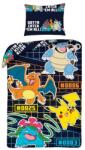 Halantex Pokemon ágyneműhuzat szett - Gotta Catch Em All - fekete (POK-1025BL) (POK-1025BL)