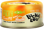 Lucky Lou 12x70g Lucky Lou Extra Food tonhalfilé & sárgarépa levesben nedves macskaeledel